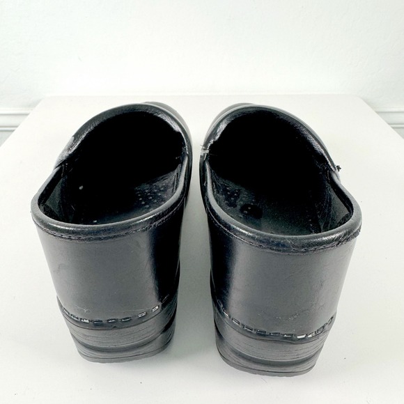 Dansko‎ Black Leather Professional Clogs Slip On Shoes Womens Size 38 - Picture 10 of 13